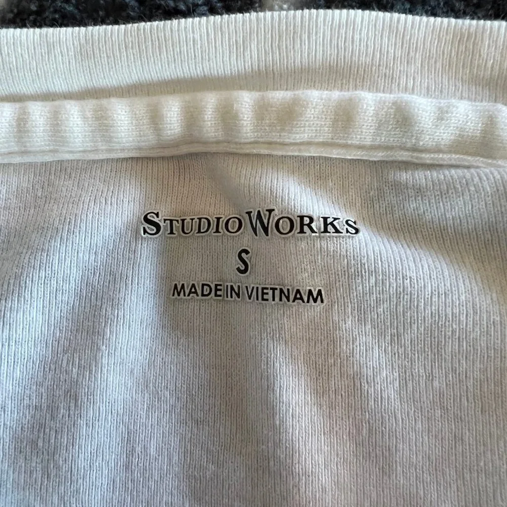 Long Sleeve Tee with pink bling, Size Small - Picture 2 of 4